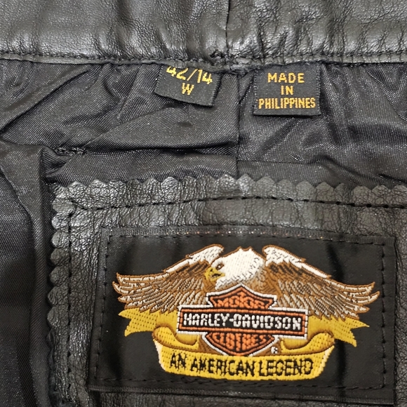 HARLEY DAVIDSON WOMENS leather pants nwt - Picture 4 of 4